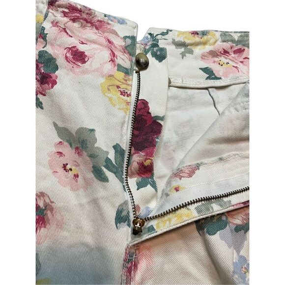 Vintage Match Floral Long Shorts 1980’s Size 12 - Picture 5 of 7